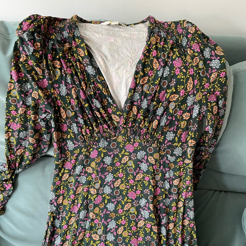 Boden long sleeve midi tea dress